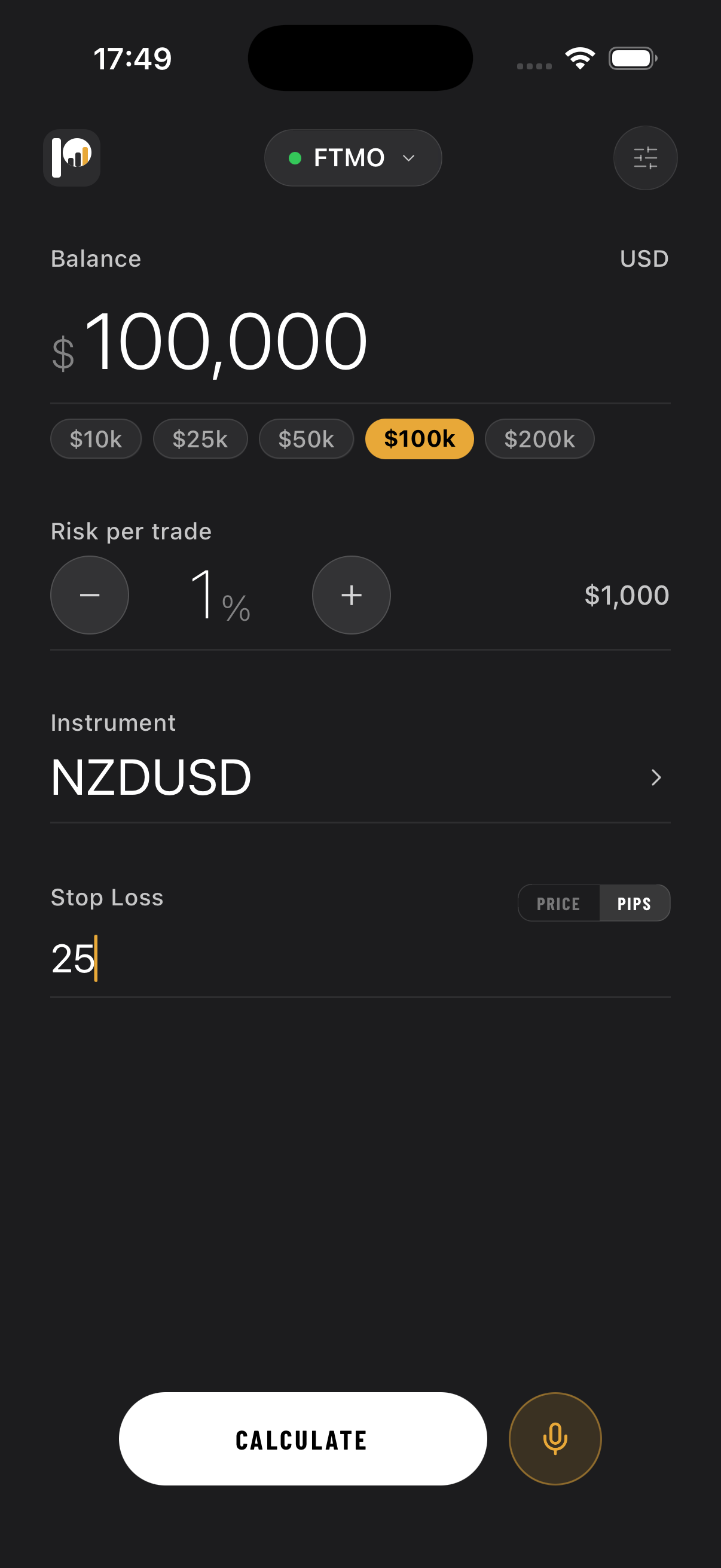 PropSize app screenshot